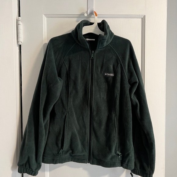 Green Columbia Fleece Zip Sweatshirt - Picture 2 of 4